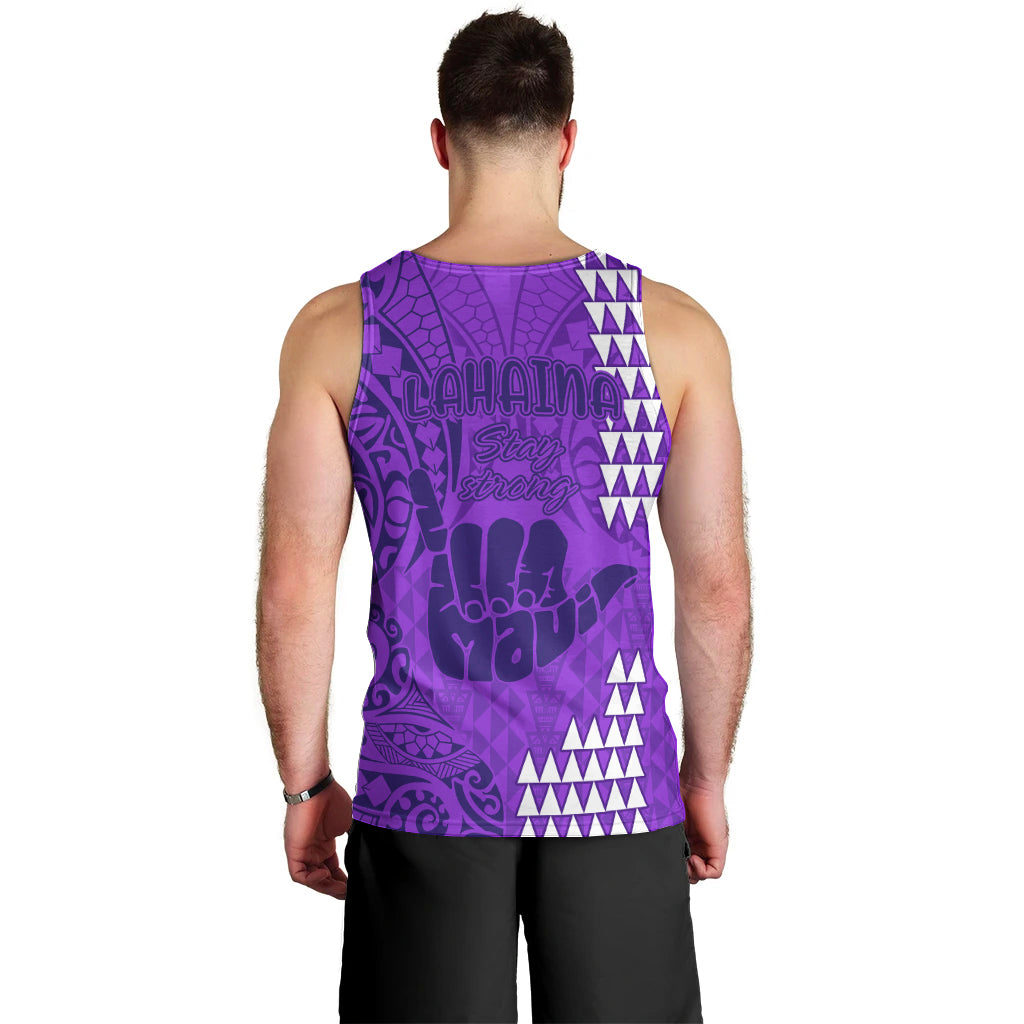 strong-maui-men-tank-top-good-living-hawaii-with-shaka-sign-kakau-tribal-purple