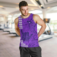 strong-maui-men-tank-top-good-living-hawaii-with-shaka-sign-kakau-tribal-purple