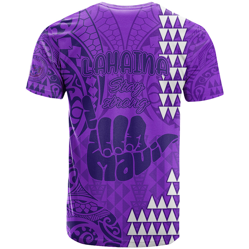 Strong Maui T Shirt Good Living Hawaii with Shaka Sign Kakau Tribal Purple - Wonder Print Shop