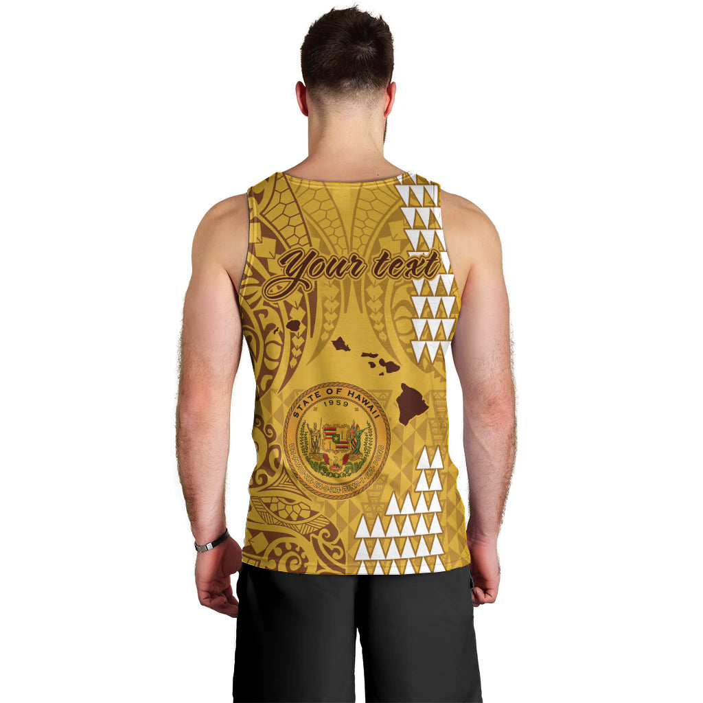 personalised-maui-island-men-tank-top-kakau-tribal-mixed-polynesian-pattern-gold