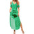 Maui Island Summer Maxi Dress Kakau Tribal Mixed Polynesian Pattern Green - Wonder Print Shop