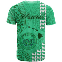 Maui Island T Shirt Kakau Tribal Mixed Polynesian Pattern Green - Wonder Print Shop