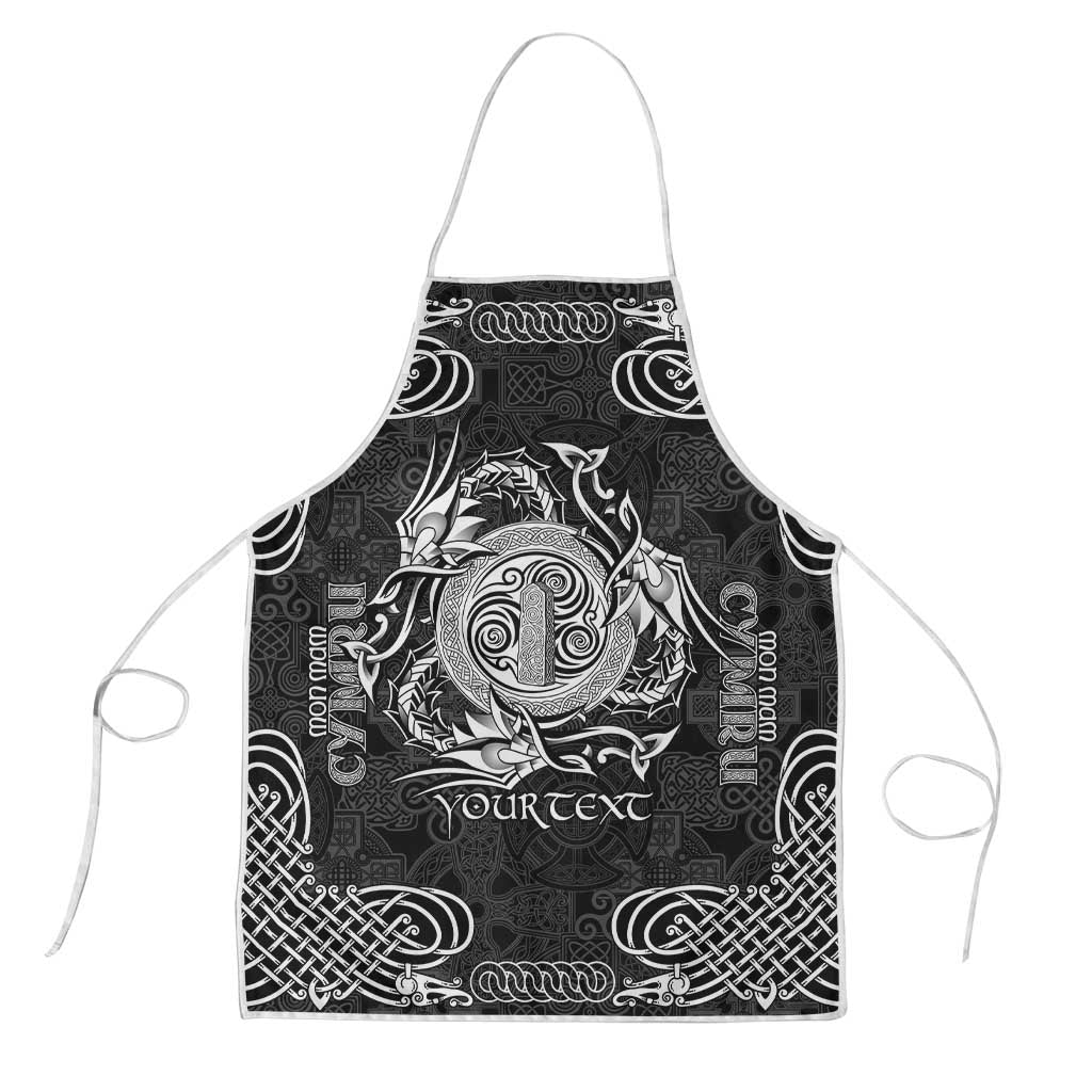Personalized Anglesey Ynys Mon Apron Black Standing Stone Celtic-inspired - Wonder Print Shop