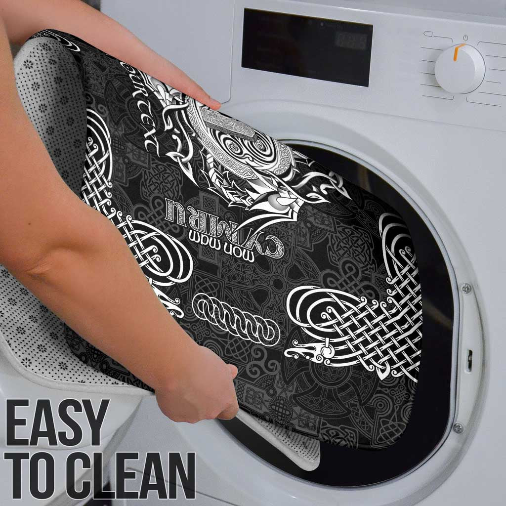 Personalized Anglesey Ynys Mon Bathroom Set Black Standing Stone Celtic-inspired - Wonder Print Shop