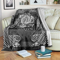 Personalized Anglesey Ynys Mon Blanket Black Standing Stone Celtic-inspired - Wonder Print Shop