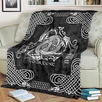Personalized Anglesey Ynys Mon Blanket Black Standing Stone Celtic-inspired - Wonder Print Shop