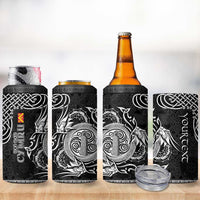 Personalized Anglesey Ynys Mon 4 in 1 Can Cooler Tumbler Black Standing Stone Celtic-inspired - Wonder Print Shop