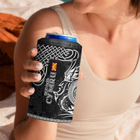 Personalized Anglesey Ynys Mon 4 in 1 Can Cooler Tumbler Black Standing Stone Celtic-inspired - Wonder Print Shop