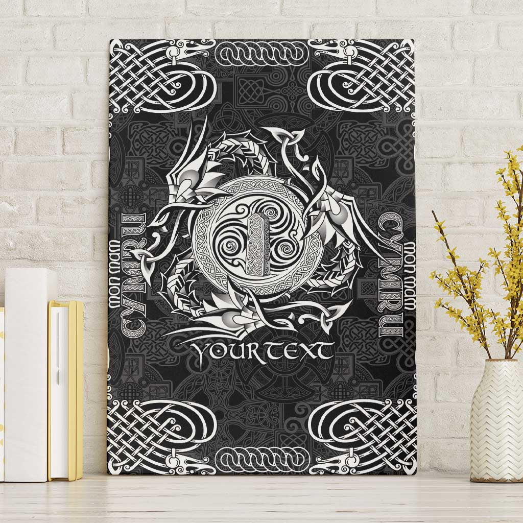 Personalized Anglesey Ynys Mon Canvas Wall Art Black Standing Stone Celtic-inspired - Wonder Print Shop