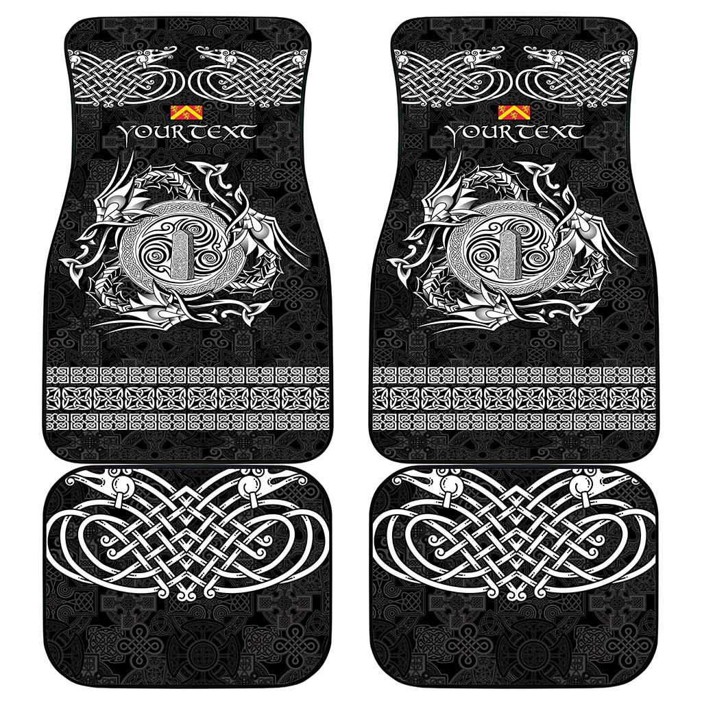 Personalized Anglesey Ynys Mon Car Mats Black Standing Stone Celtic-inspired - Wonder Print Shop
