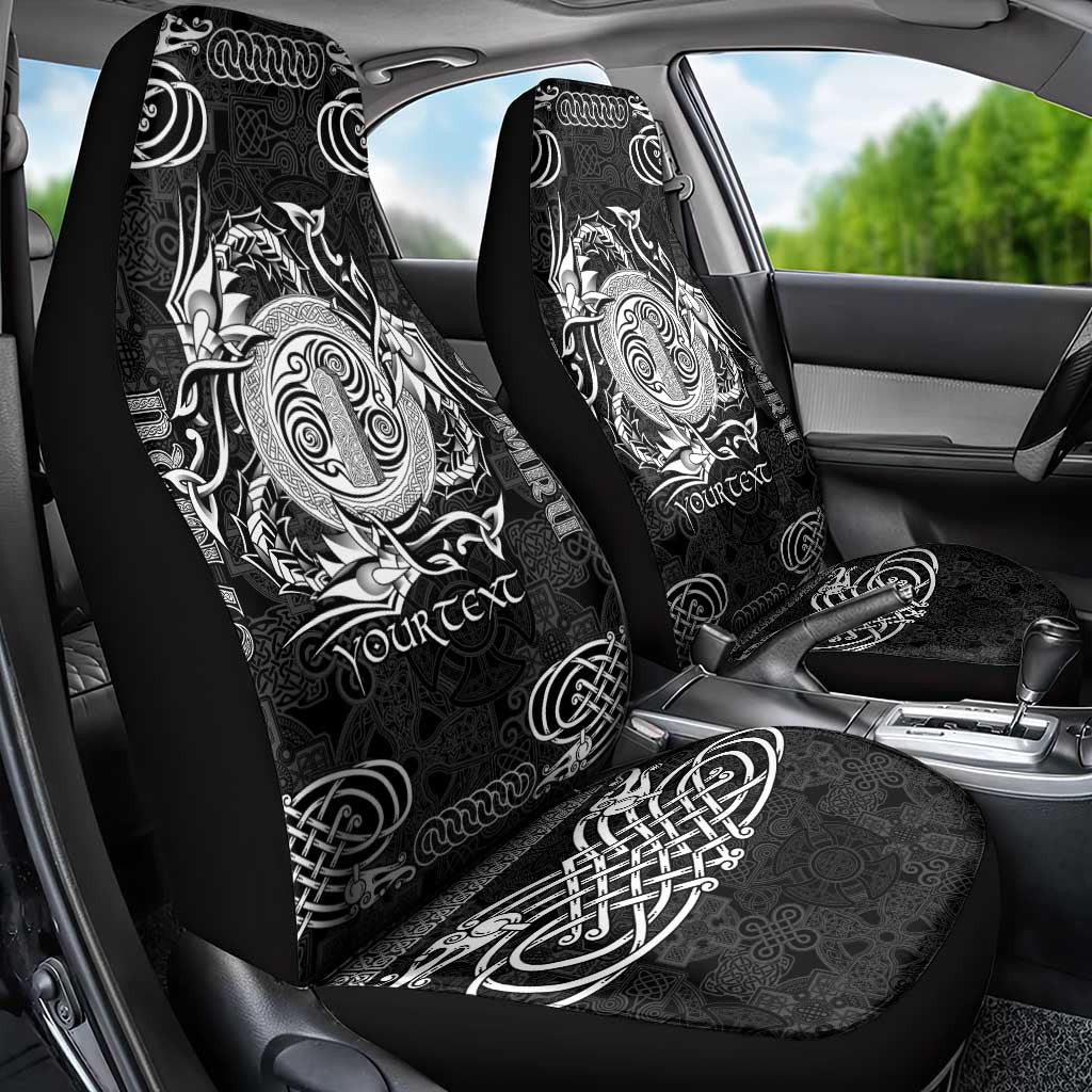 Personalized Anglesey Ynys Mon Car Seat Cover Black Standing Stone Celtic-inspired - Wonder Print Shop