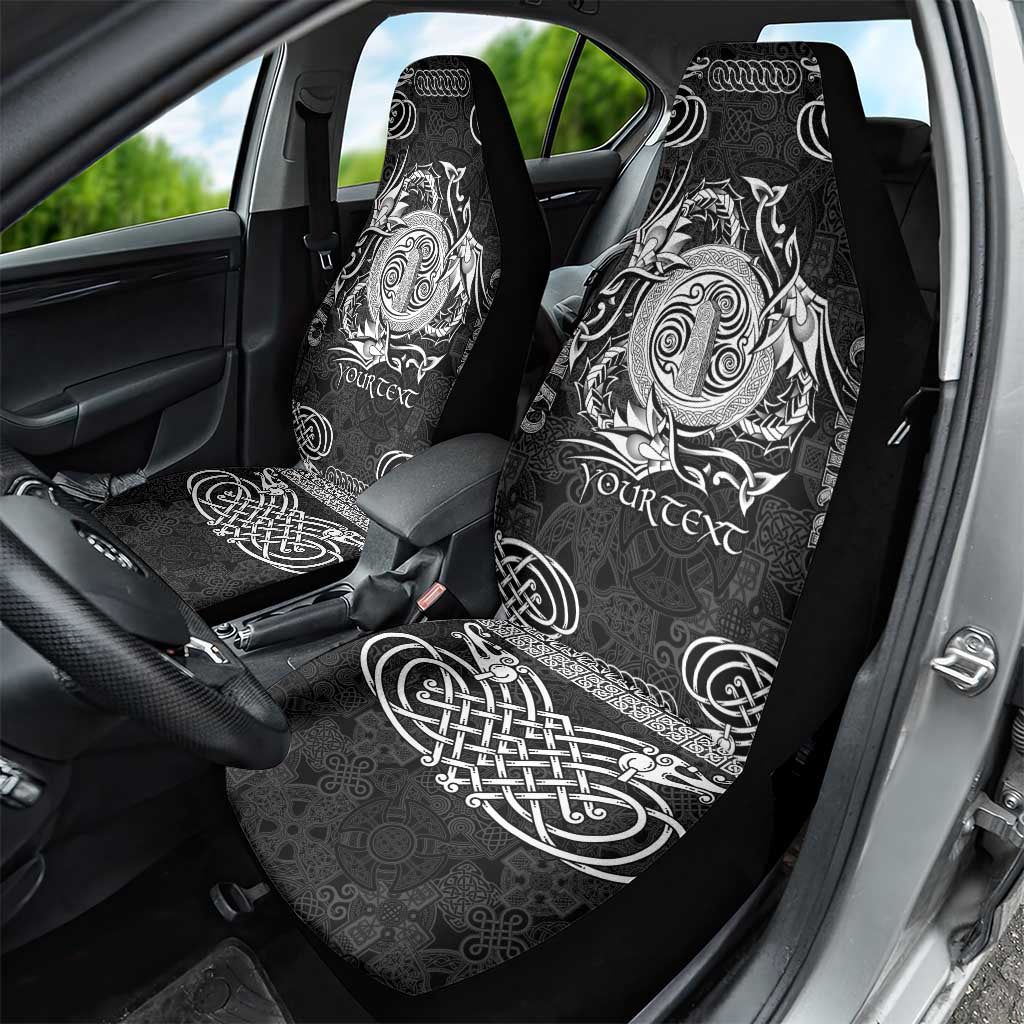 Personalized Anglesey Ynys Mon Car Seat Cover Black Standing Stone Celtic-inspired - Wonder Print Shop