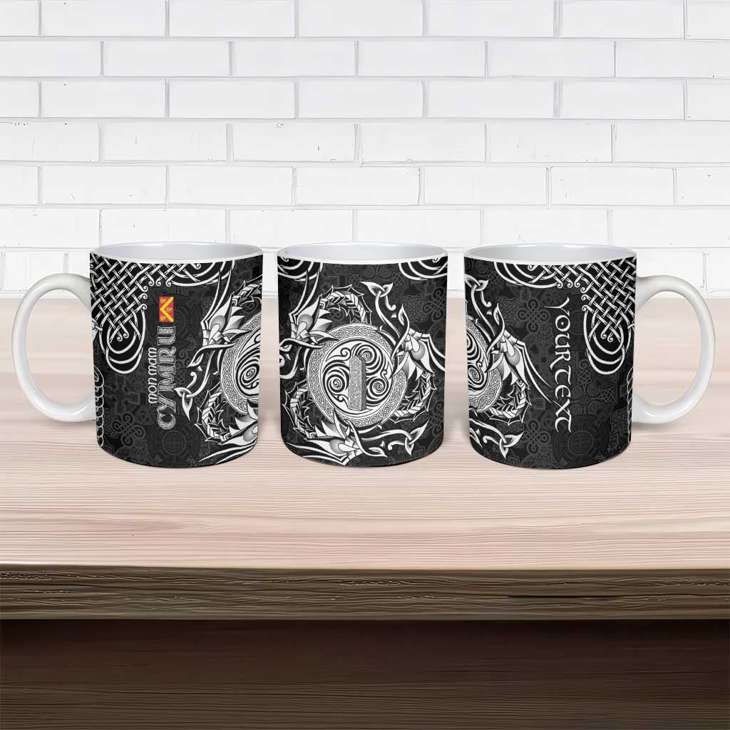 Personalized Anglesey Ynys Mon Ceramic Mug Black Standing Stone Celtic-inspired - Wonder Print Shop