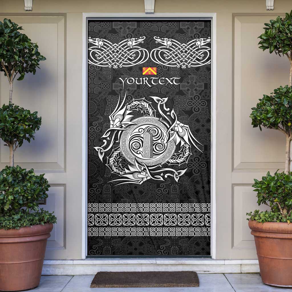 Personalized Anglesey Ynys Mon Door Cover Black Standing Stone Celtic-inspired - Wonder Print Shop