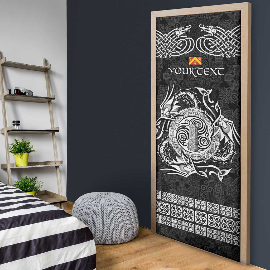 Personalized Anglesey Ynys Mon Door Cover Black Standing Stone Celtic-inspired - Wonder Print Shop