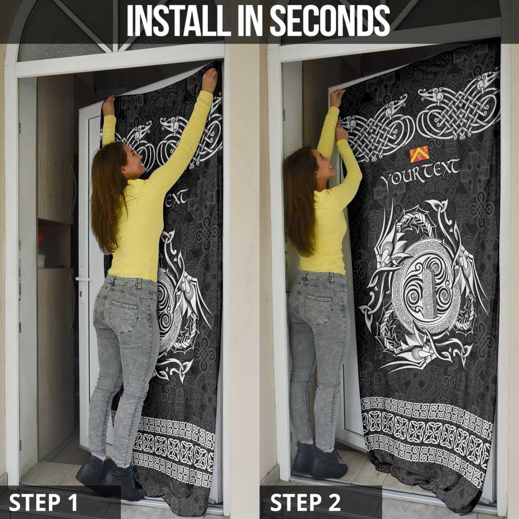 Personalized Anglesey Ynys Mon Door Cover Black Standing Stone Celtic-inspired - Wonder Print Shop