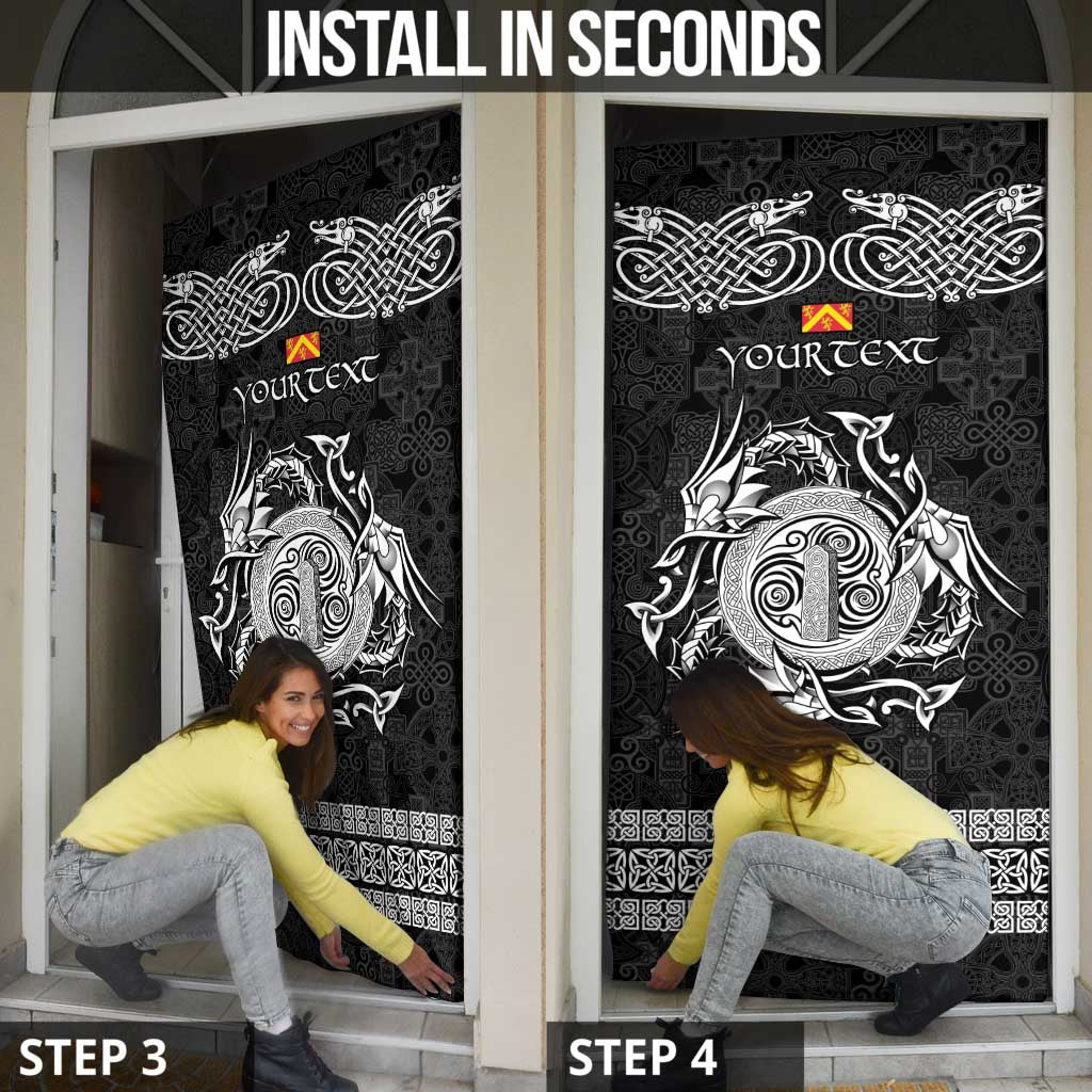 Personalized Anglesey Ynys Mon Door Cover Black Standing Stone Celtic-inspired - Wonder Print Shop