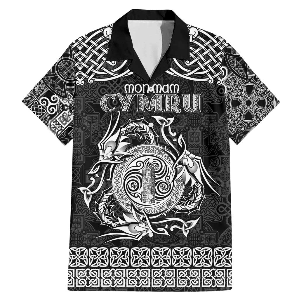 Personalized Anglesey Ynys Mon Family Matching Mermaid Dress and Hawaiian Shirt Black Standing Stone Celtic-inspired - Wonder Print Shop