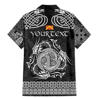 Personalized Anglesey Ynys Mon Family Matching Mermaid Dress and Hawaiian Shirt Black Standing Stone Celtic-inspired - Wonder Print Shop