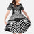 Personalized Anglesey Ynys Mon Family Matching Off The Shoulder Long Sleeve Dress and Hawaiian Shirt Black Standing Stone Celtic-inspired - Wonder Print Shop