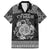 Personalized Anglesey Ynys Mon Family Matching Off The Shoulder Long Sleeve Dress and Hawaiian Shirt Black Standing Stone Celtic-inspired - Wonder Print Shop