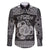 Personalized Anglesey Ynys Mon Family Matching Off The Shoulder Long Sleeve Dress and Hawaiian Shirt Black Standing Stone Celtic-inspired - Wonder Print Shop