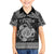 Personalized Anglesey Ynys Mon Family Matching Off The Shoulder Long Sleeve Dress and Hawaiian Shirt Black Standing Stone Celtic-inspired - Wonder Print Shop