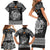 Personalized Anglesey Ynys Mon Family Matching Short Sleeve Bodycon Dress and Hawaiian Shirt Black Standing Stone Celtic-inspired - Wonder Print Shop