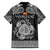 Personalized Anglesey Ynys Mon Family Matching Short Sleeve Bodycon Dress and Hawaiian Shirt Black Standing Stone Celtic-inspired - Wonder Print Shop