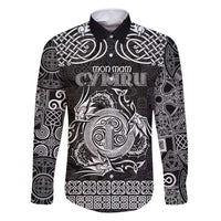 Personalized Anglesey Ynys Mon Family Matching Summer Maxi Dress and Hawaiian Shirt Black Standing Stone Celtic-inspired - Wonder Print Shop