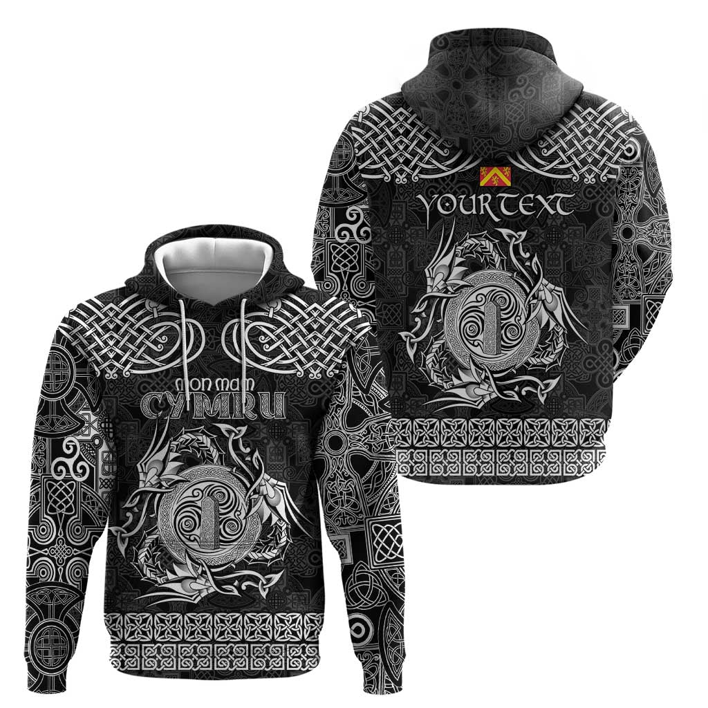 Personalized Anglesey Ynys Mon Hoodie Black Standing Stone Celtic-inspired - Wonder Print Shop