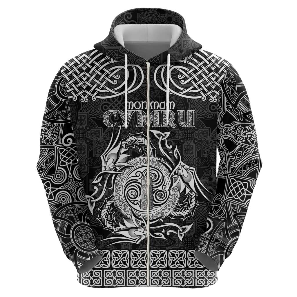 Personalized Anglesey Ynys Mon Hoodie Black Standing Stone Celtic-inspired - Wonder Print Shop