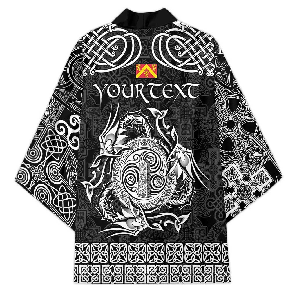 Personalized Anglesey Ynys Mon Kimono Black Standing Stone Celtic-inspired - Wonder Print Shop