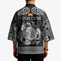 Personalized Anglesey Ynys Mon Kimono Black Standing Stone Celtic-inspired - Wonder Print Shop