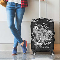 Personalized Anglesey Ynys Mon Luggage Cover Black Standing Stone Celtic-inspired - Wonder Print Shop