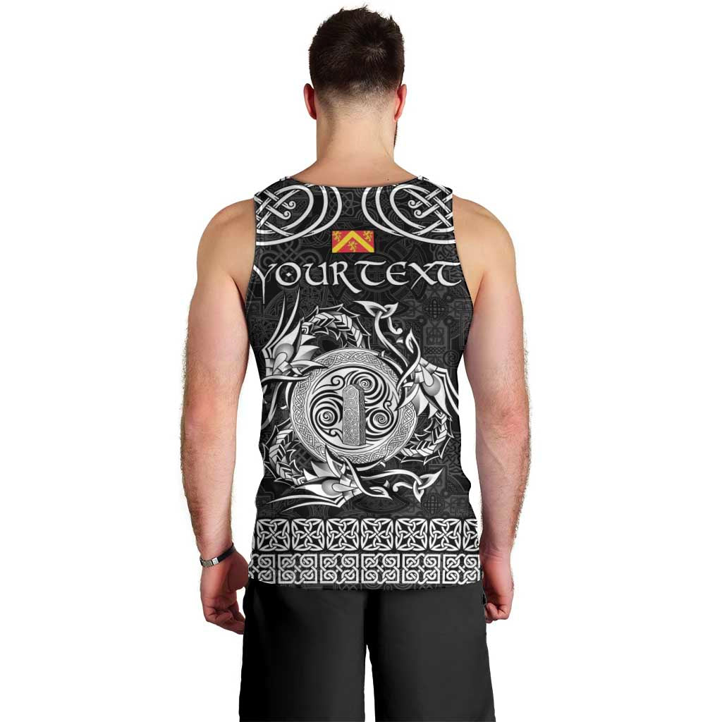 Personalized Anglesey Ynys Mon Men Tank Top Black Standing Stone Celtic-inspired - Wonder Print Shop