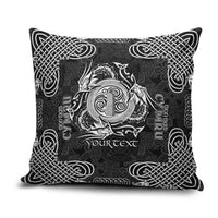 Personalized Anglesey Ynys Mon Pillow Cover Black Standing Stone Celtic-inspired - Wonder Print Shop