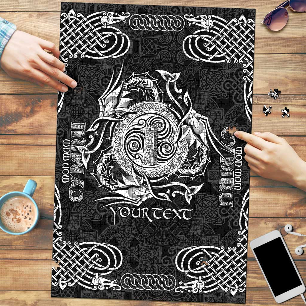 Personalized Anglesey Ynys Mon Puzzle Black Standing Stone Celtic-inspired - Wonder Print Shop