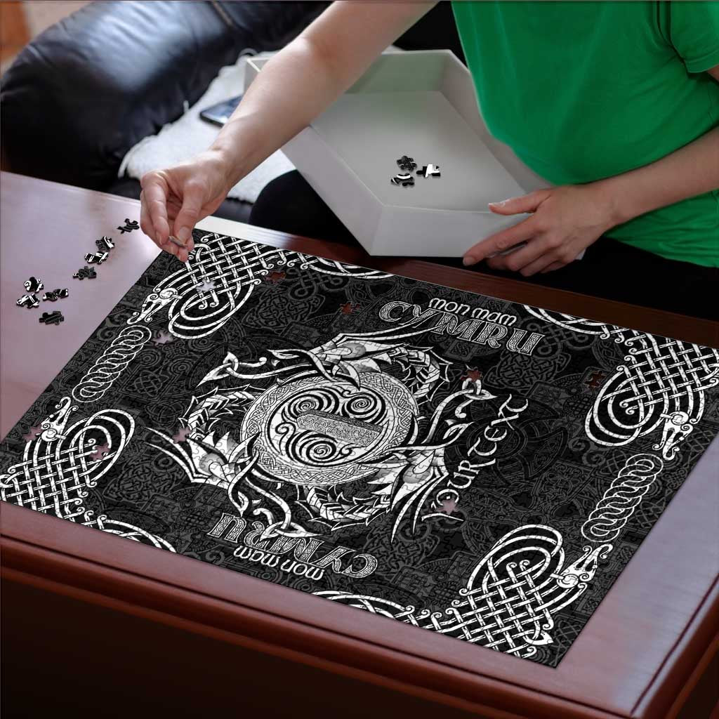 Personalized Anglesey Ynys Mon Puzzle Black Standing Stone Celtic-inspired - Wonder Print Shop