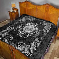Personalized Anglesey Ynys Mon Quilt Black Standing Stone Celtic-inspired - Wonder Print Shop