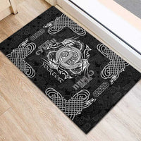 Personalized Anglesey Ynys Mon Rubber Doormat Black Standing Stone Celtic-inspired - Wonder Print Shop