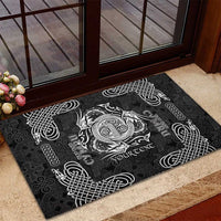 Personalized Anglesey Ynys Mon Rubber Doormat Black Standing Stone Celtic-inspired - Wonder Print Shop