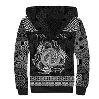 Personalized Anglesey Ynys Mon Sherpa Hoodie Black Standing Stone Celtic-inspired - Wonder Print Shop
