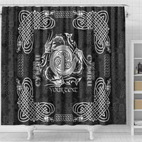 Personalized Anglesey Ynys Mon Shower Curtain Black Standing Stone Celtic-inspired - Wonder Print Shop