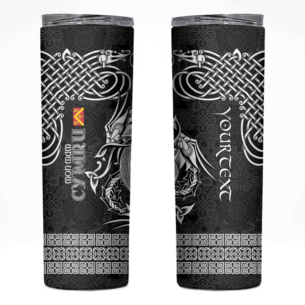 Personalized Anglesey Ynys Mon Skinny Tumbler Black Standing Stone Celtic-inspired - Wonder Print Shop