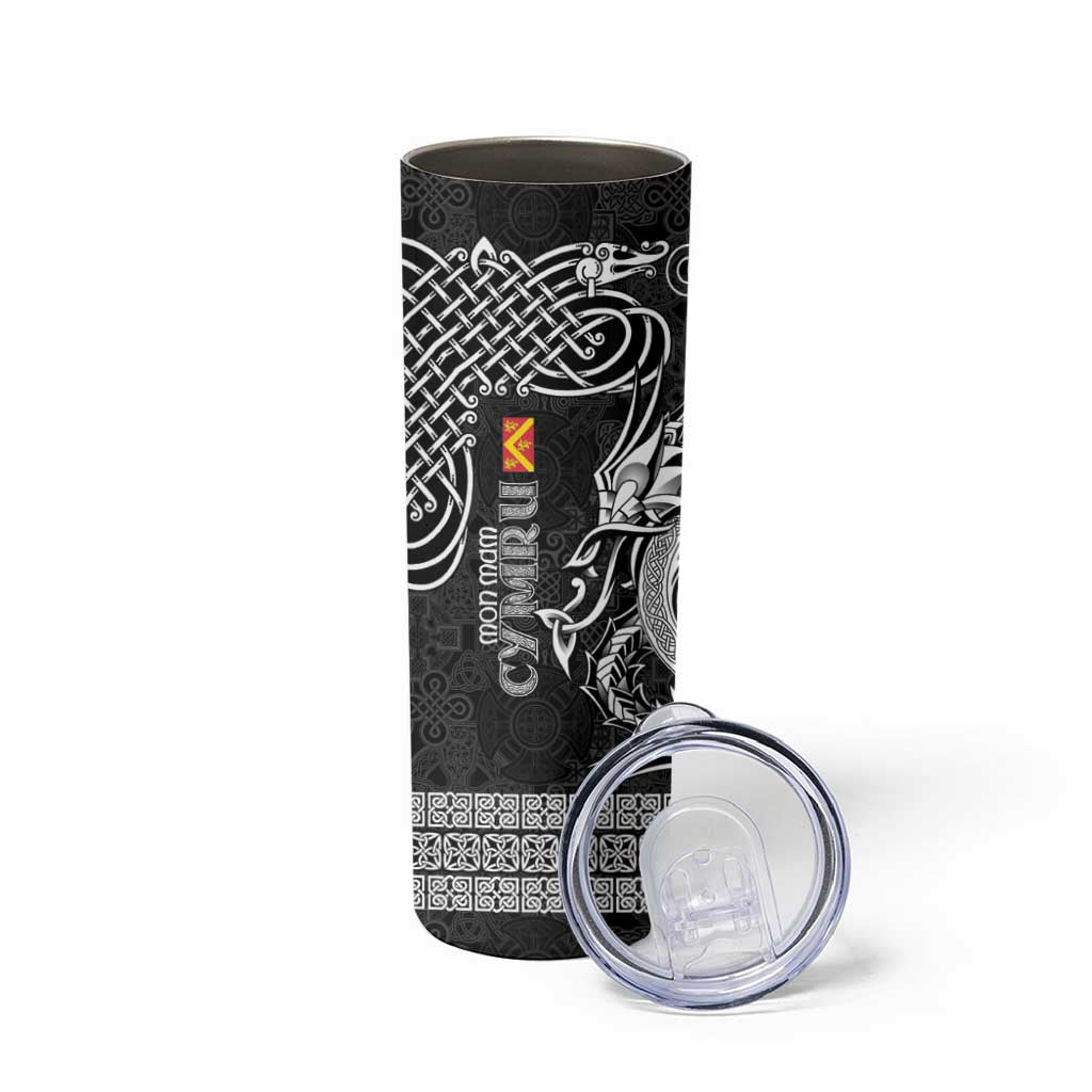 Personalized Anglesey Ynys Mon Skinny Tumbler Black Standing Stone Celtic-inspired - Wonder Print Shop