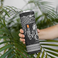 Personalized Anglesey Ynys Mon Skinny Tumbler Black Standing Stone Celtic-inspired - Wonder Print Shop