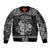 Personalized Anglesey Ynys Mon Sleeve Zip Bomber Jacket Black Standing Stone Celtic-inspired - Wonder Print Shop