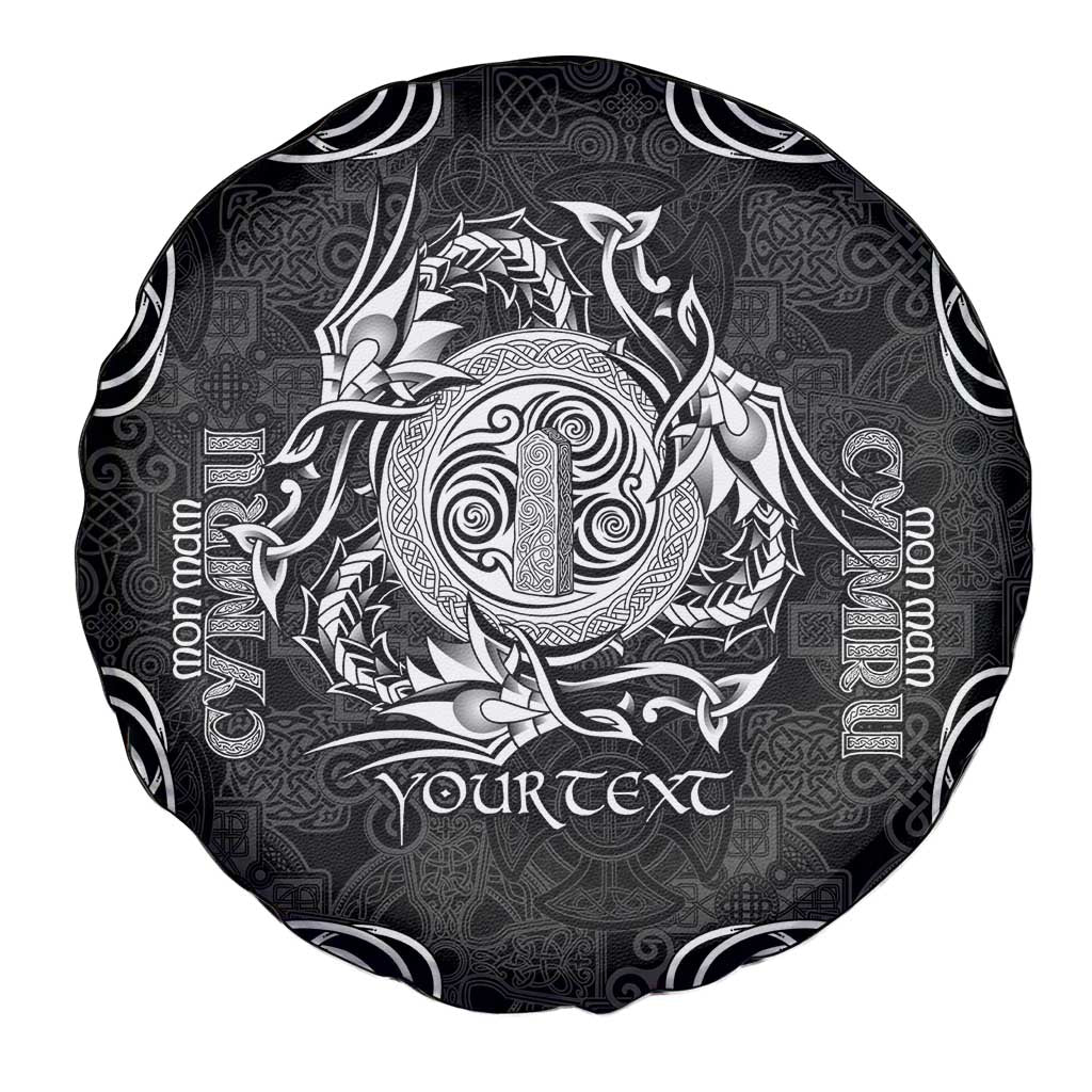 Personalized Anglesey Ynys Mon Spare Tire Cover Black Standing Stone Celtic-inspired - Wonder Print Shop