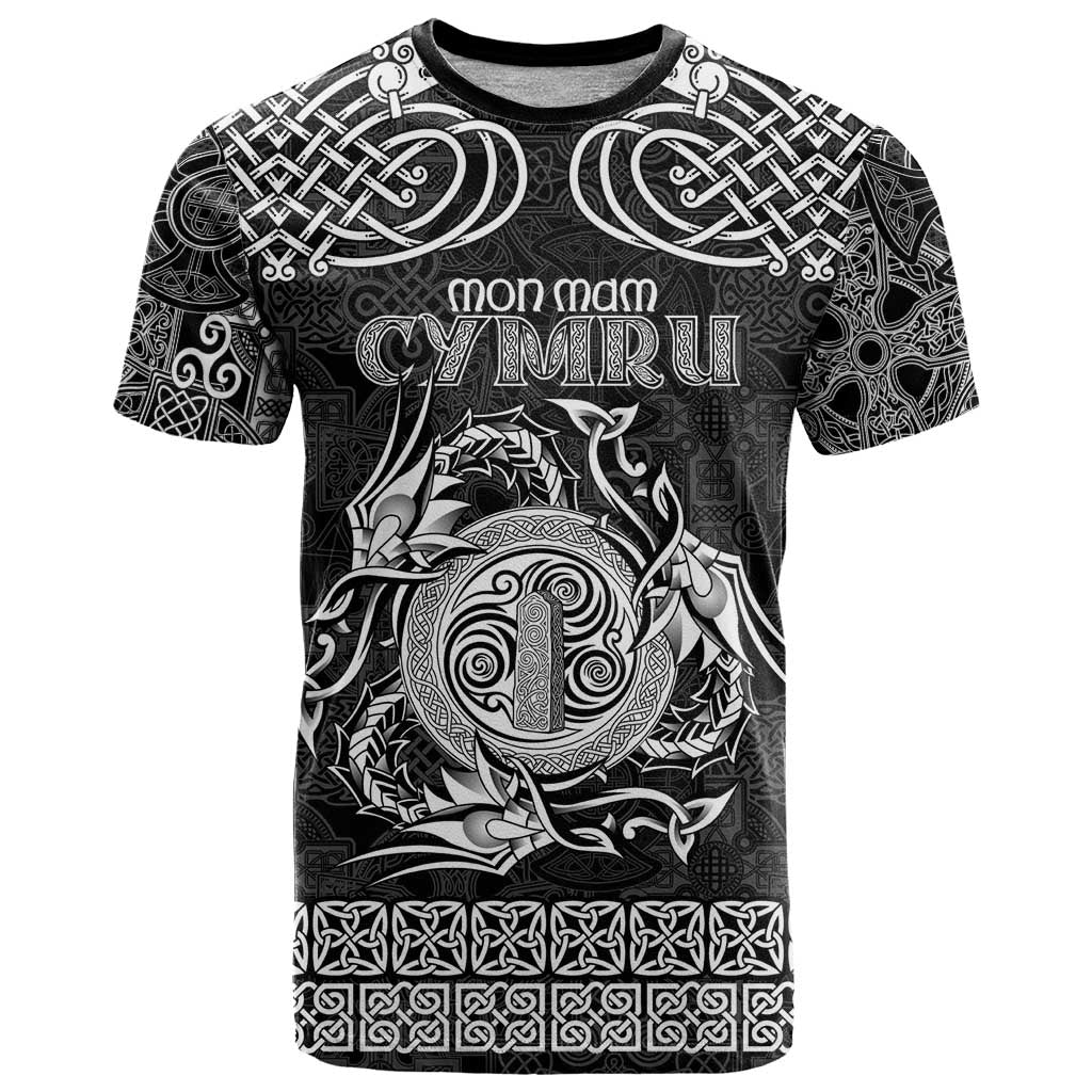 Personalized Anglesey Ynys Mon T Shirt Black Standing Stone Celtic-inspired - Wonder Print Shop